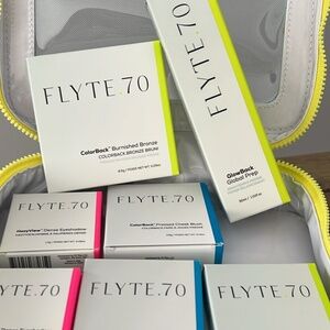 Flyte 70 make up and vanity case- Vegan cruelty free primer, bronzer, eyeshadow